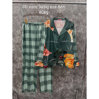 Bộ pizama tay dài lụa xước bigsize 58-75kg