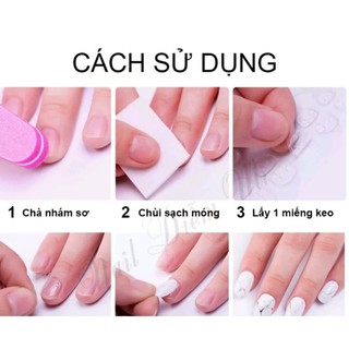 Vỉ 24 miếng keo dán móng, Vỉ 24 miếng dán móng