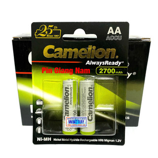 Pin sạc AA Camelion 2700 trắng Mah vỉ 2 viên