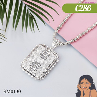 C286 mặt dây chuyền h e r m e s kim tiền đính đá bạc thật thiên cát s950
