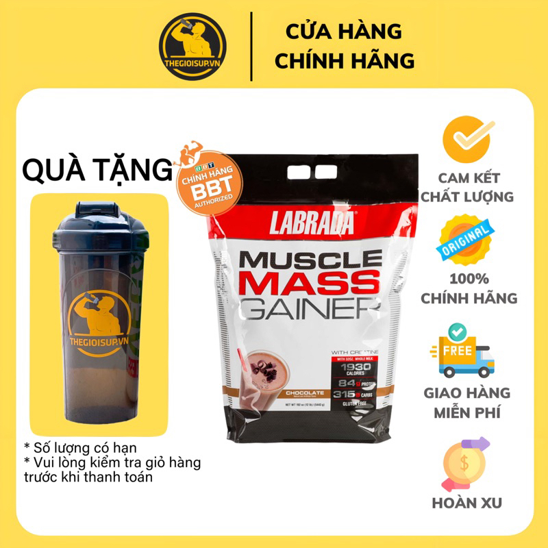 LABRADA MUSCLE MASS GAINER 12LBS SỮA TĂNG CÂN TĂNG CƠ NẠC