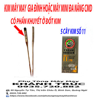 5 cây Kim HAx1 số 11 máy may Gia đình màu đen hoặc máy mini đa năng CMD
