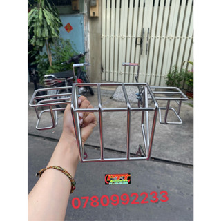 Bảo vệ đèn hậu xe cub 82 inox