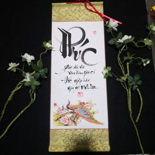 Tranh Thư Pháp Chữ Phúc ( Ngang 30cm)