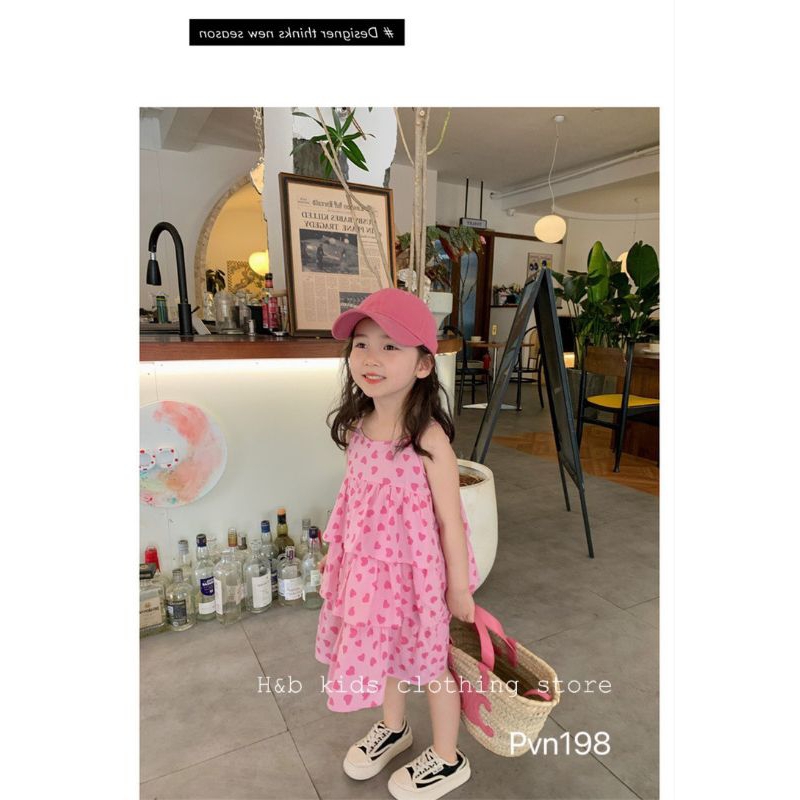 Váy dáng tầng xinh xắn bé gái