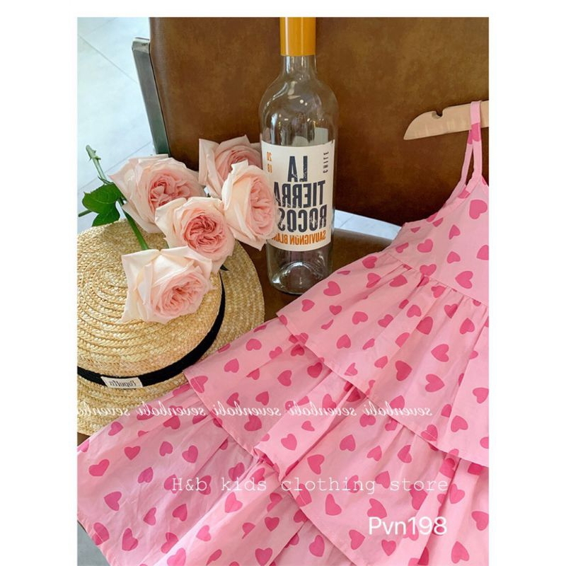 Váy dáng tầng xinh xắn bé gái