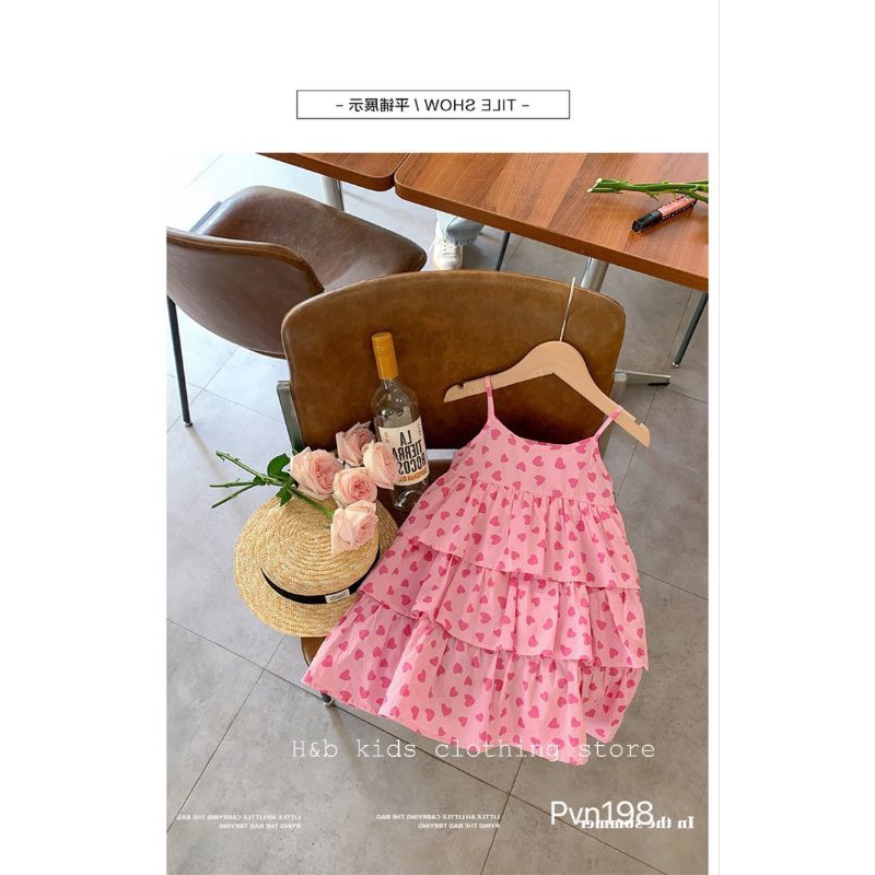 Váy dáng tầng xinh xắn bé gái
