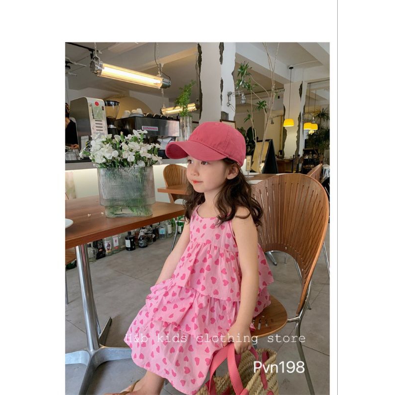 Váy dáng tầng xinh xắn bé gái