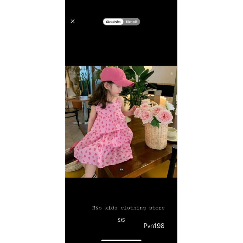 Váy dáng tầng xinh xắn bé gái