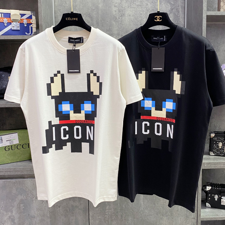 Áo Thun I_con_DSQ2 Hàng độ hoàn thiện cao chất vải cotton dày mịn