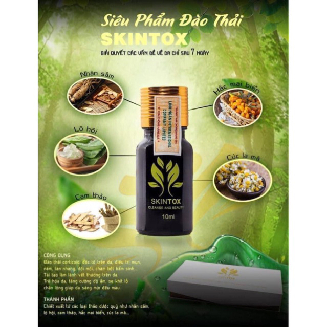 Tinh Chất Đào Thải Chân Nám và Trẻ Hoá Da SKINTOX 10ml - DIMANLAIER