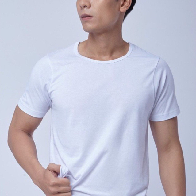 Áo thun lót nam có tay Khatoco form regular màu trắng - A3MN140R2