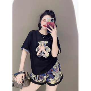 Sét bộ đùo pom rộng nơ gấu siêu xinh 3 màu y hình