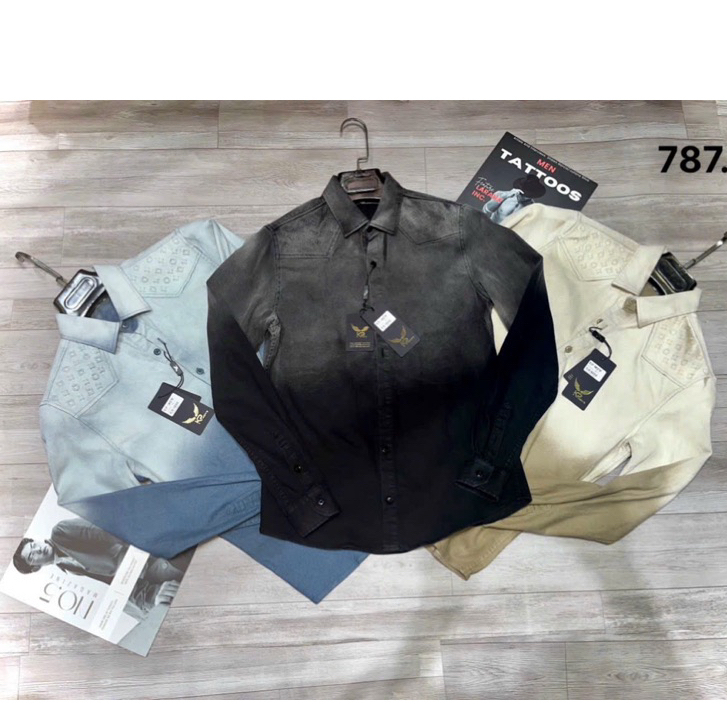 Sơ Mi Nam Vải KaKi Chât Đẹp Chuẩn From Body