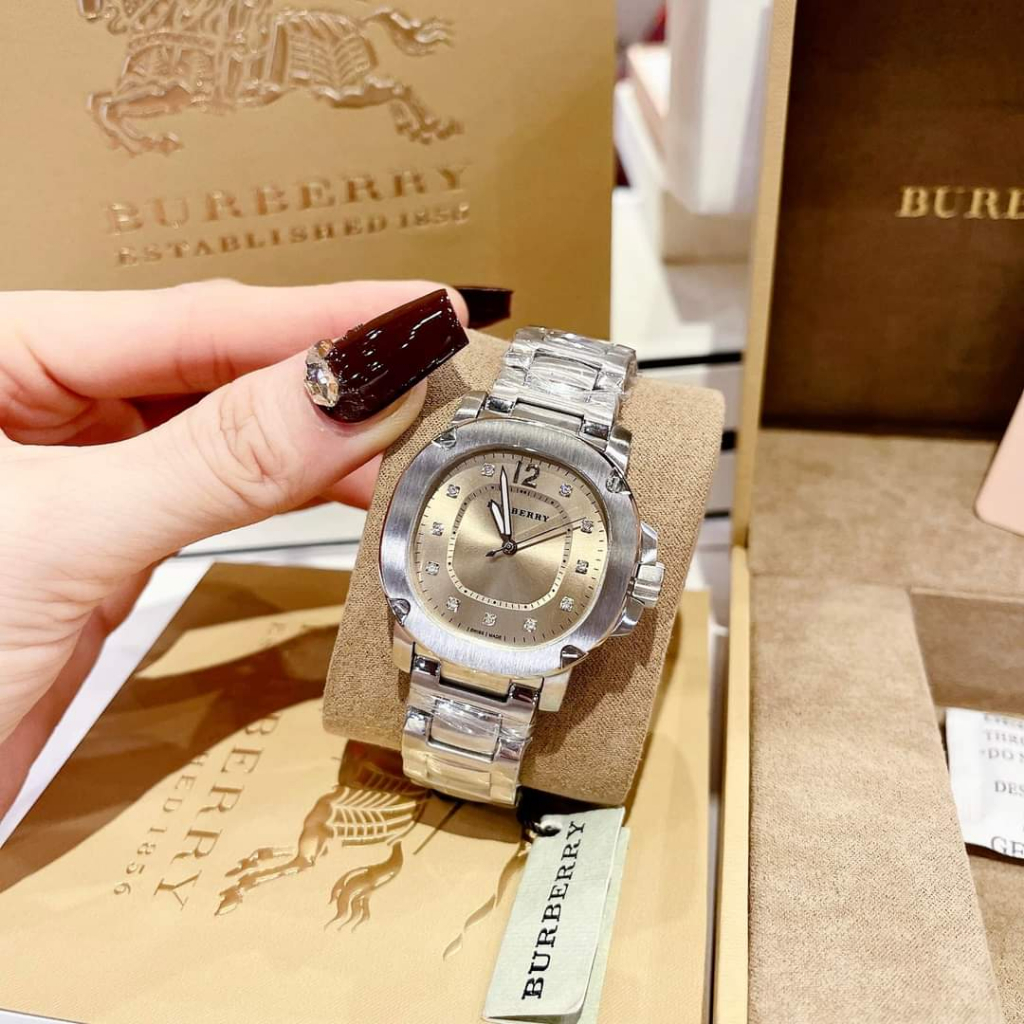 Đồng Hồ Nữ Dây Thép Bur.ber.ry,Size:38mm,Full Box Hãng,Mẫu Độc Đáo Nhà BBR