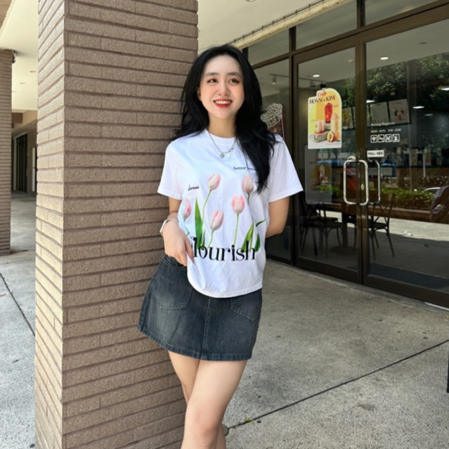 POINTED JEAN DEROSE SKIRT - Váy jean kèm quần bên trong (2 màu) | BigBuy360 - bigbuy360.vn