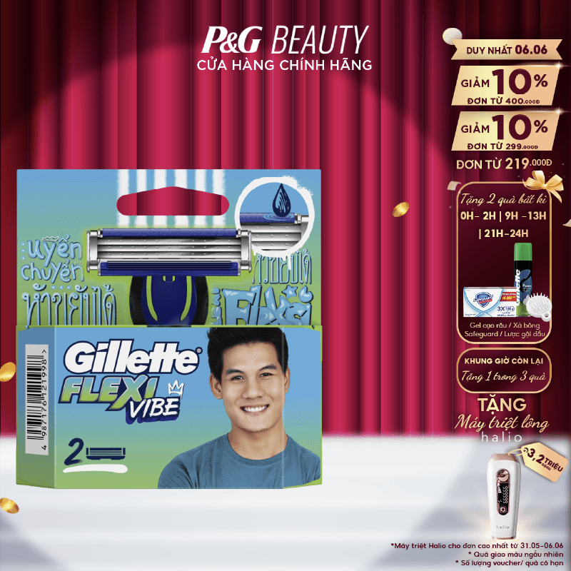 Hộp 2 Đầu Dao Cạo Thay Thế GILLETTE Flexi Vibe