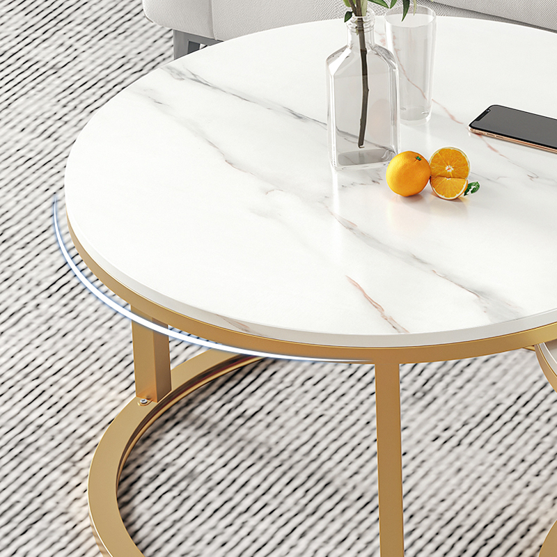 Bên cạnh bàn trà, bên cạnh bàn tiệc bàn tròn nhẹ nhàng kết hợp bàn trà Bắc Âu