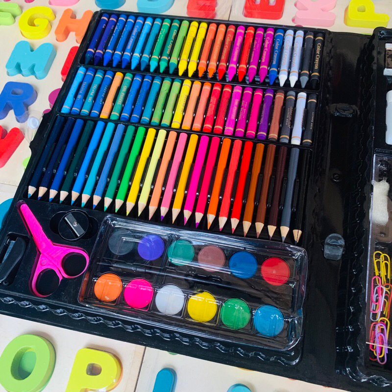 Hộp Màu 150 Chi Tiết Cho Bé Yêu Thỏa Sức Sáng Tạo-Bộ Màu Vẽ Đa Năng 150 Món Giá Rẻ Cho Bé