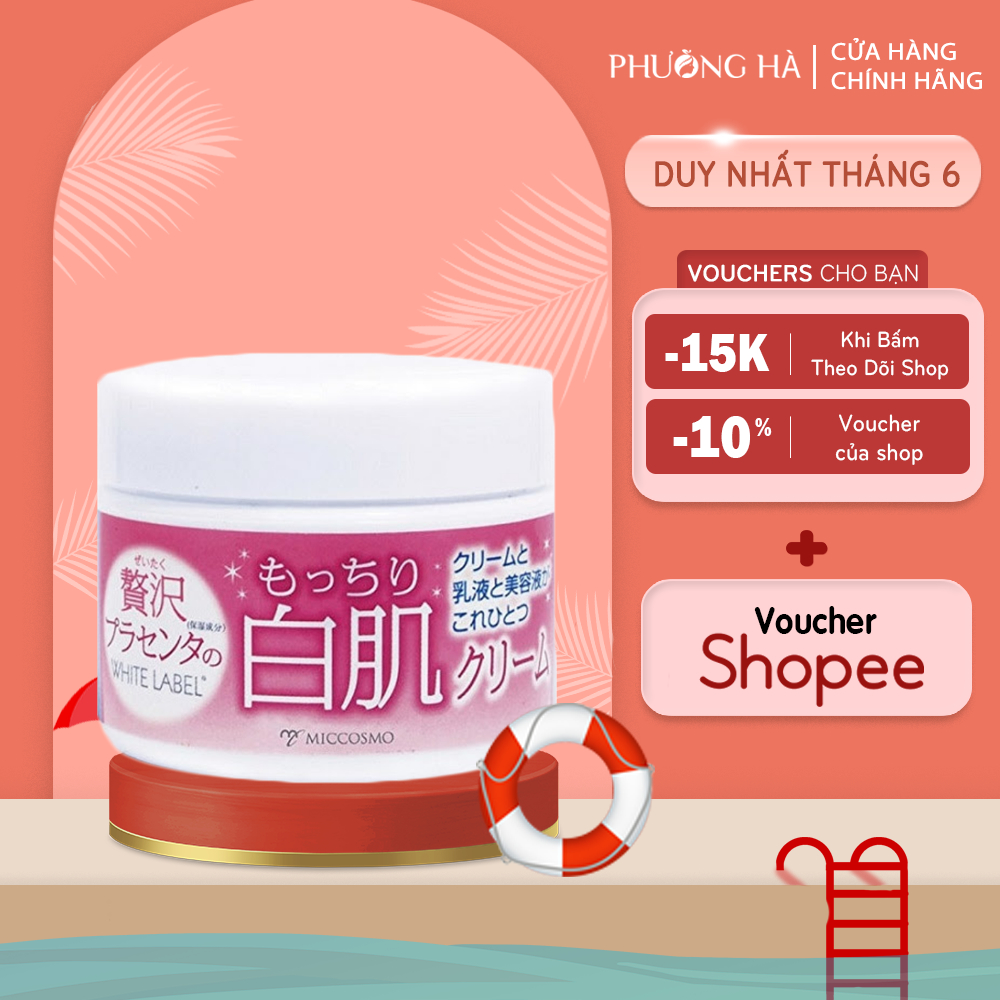 Kem dưỡng trắng da White Label Premium Placenta Cream 60g