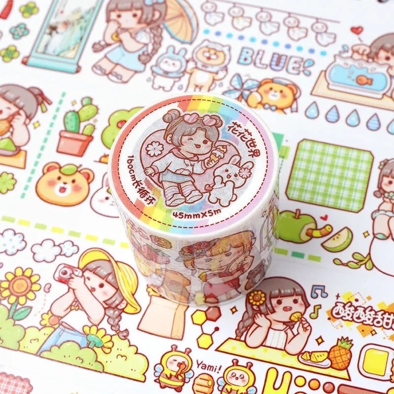 Chiết washi tape Mochi thế giới hoa