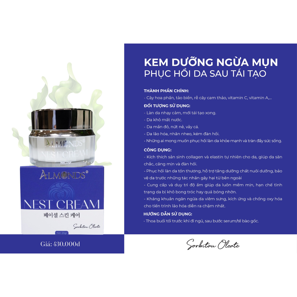Kem dày da dưỡng ngừa mụn phục hồi da ( KEM QUA TANG )