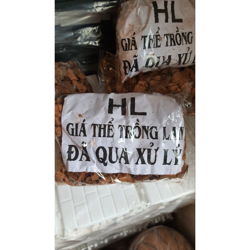 sơ dừa trồng lan - giá thể sơ dừa cục đã qua xử lý trồng lan