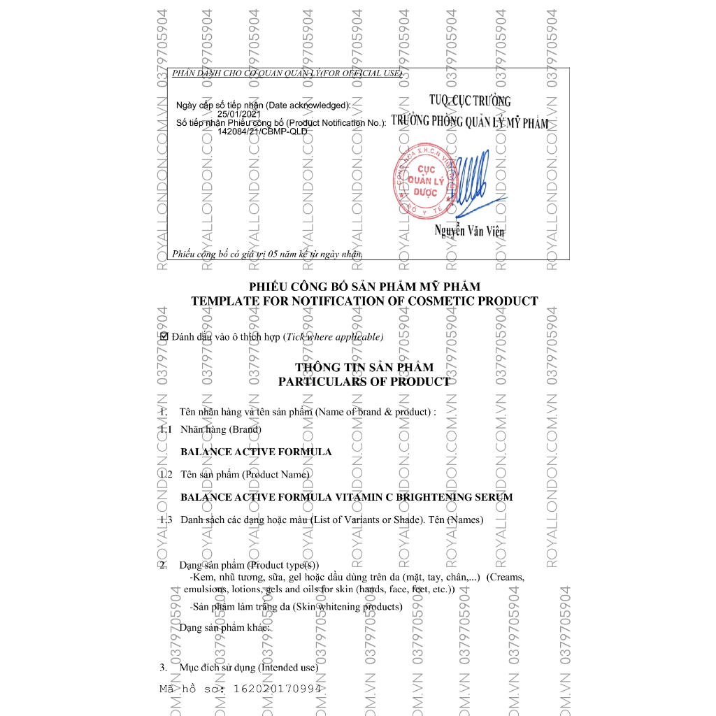 Serum BALANCE Các Loại-