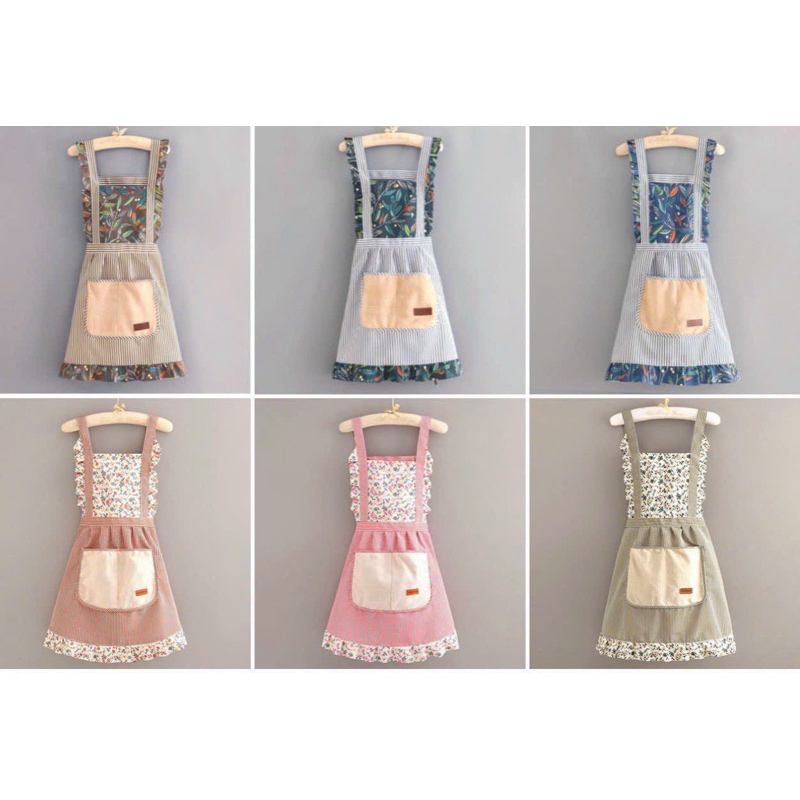 Tạp Dề Bằng Vải Canvas Thoáng Khí Phong Cách Phương Tây Mùa Hè