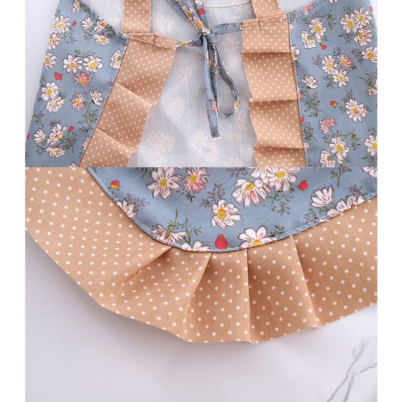 Tạp Dề Bằng Vải Canvas Thoáng Khí Phong Cách Phương Tây Mùa Hè