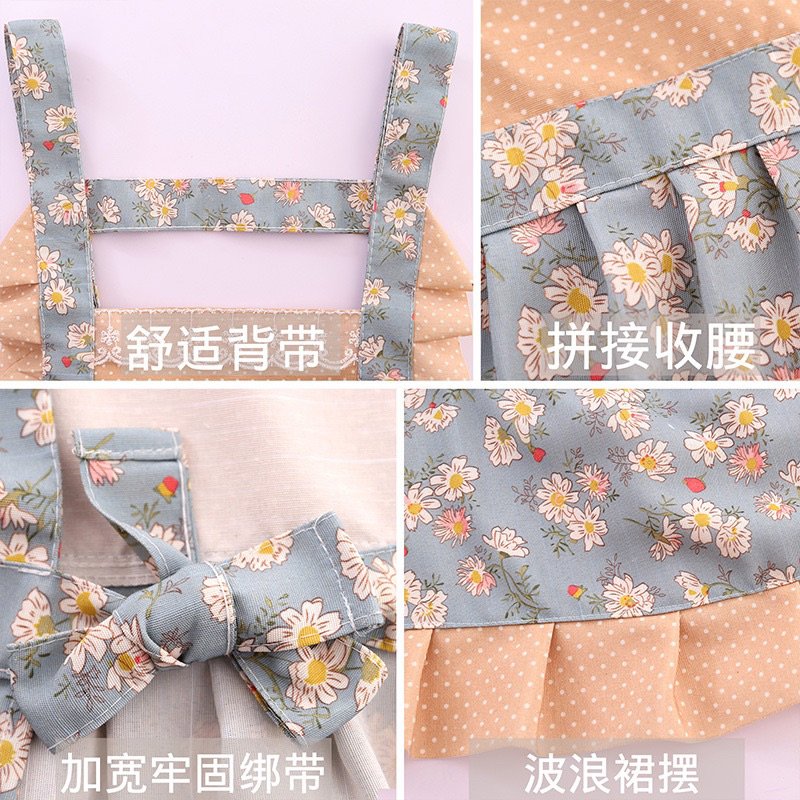 Tạp Dề Bằng Vải Canvas Thoáng Khí Phong Cách Phương Tây Mùa Hè