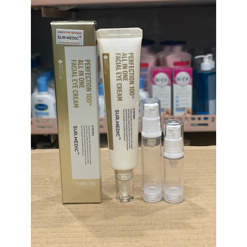 Kem giảm thâm mắt, ngăn ngừa lão hóa Sur.Medic+ Perfection 100tm All In One Facial Eye Cream 35ml
