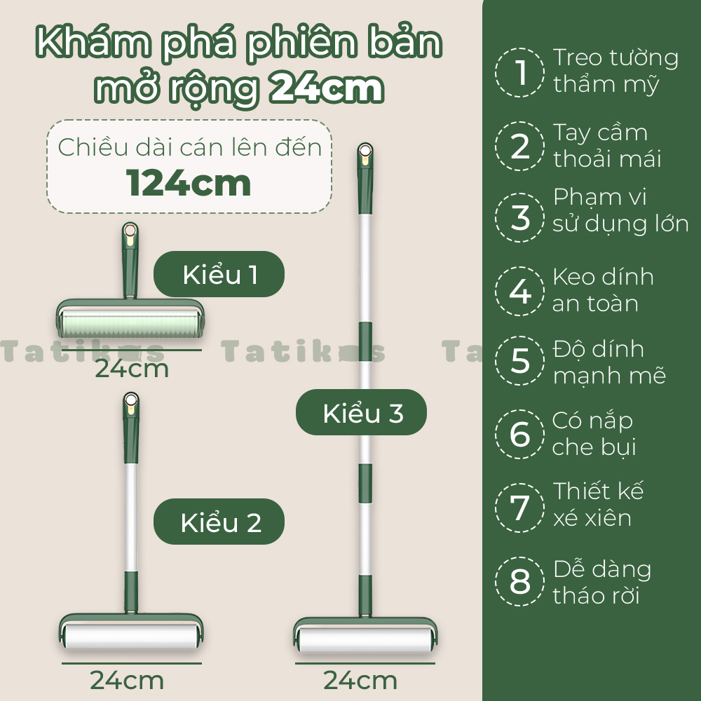 Cây Lăn Bụi Automatik Làm Sạch Quần Áo, Giường, Sàn Nhà