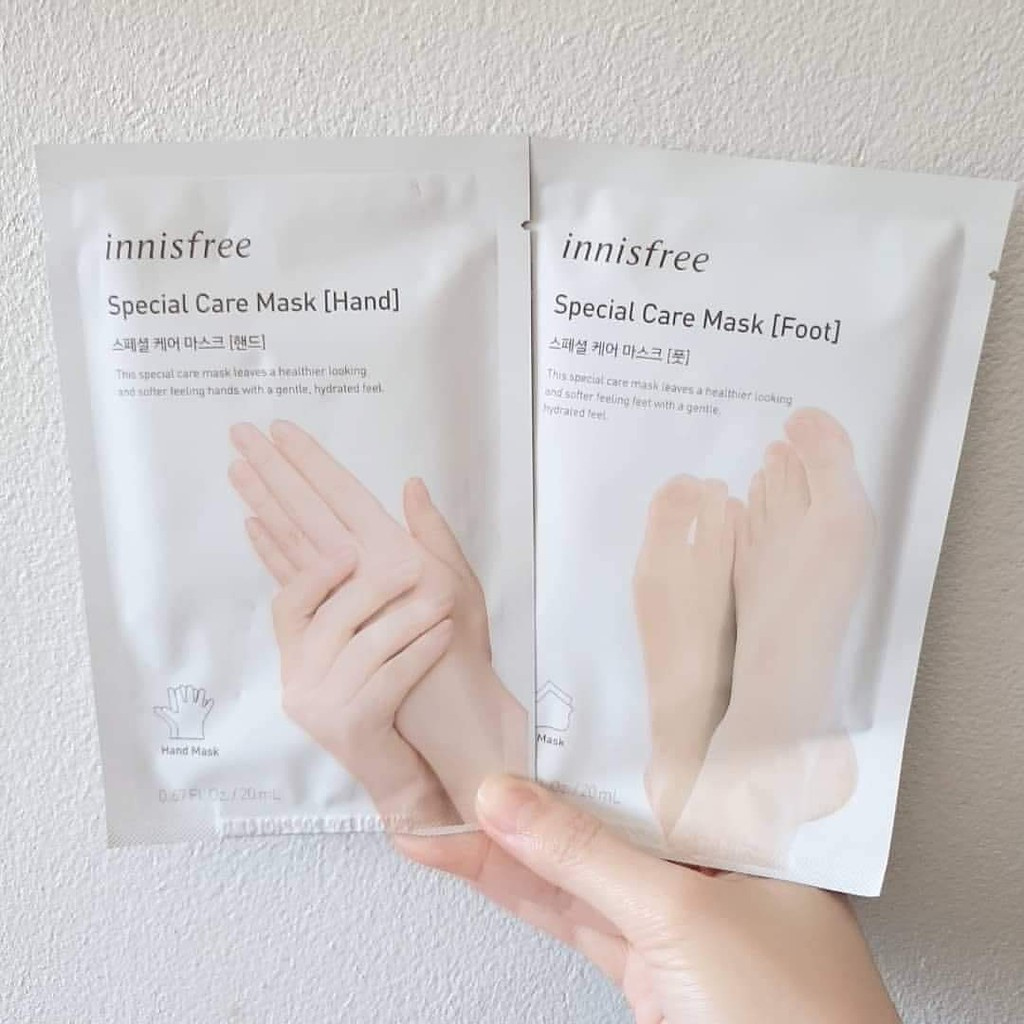 Mặt Nạ dưỡng tay chân mềm da INNISFREE Special Care Mask mặt nạ ủ tay chân