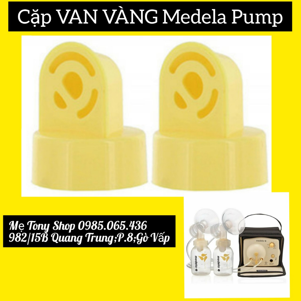 (Phụ Kiện Mới 100%)Van VÀNG Máy Hút Sữa Điện Đôi MEDELA Pump, Swing, Mini Electric, Harmony (Chưa Gồm Van TRẮNG)
