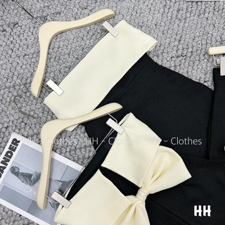 set cúp ngực nơ lưng phối quần đen