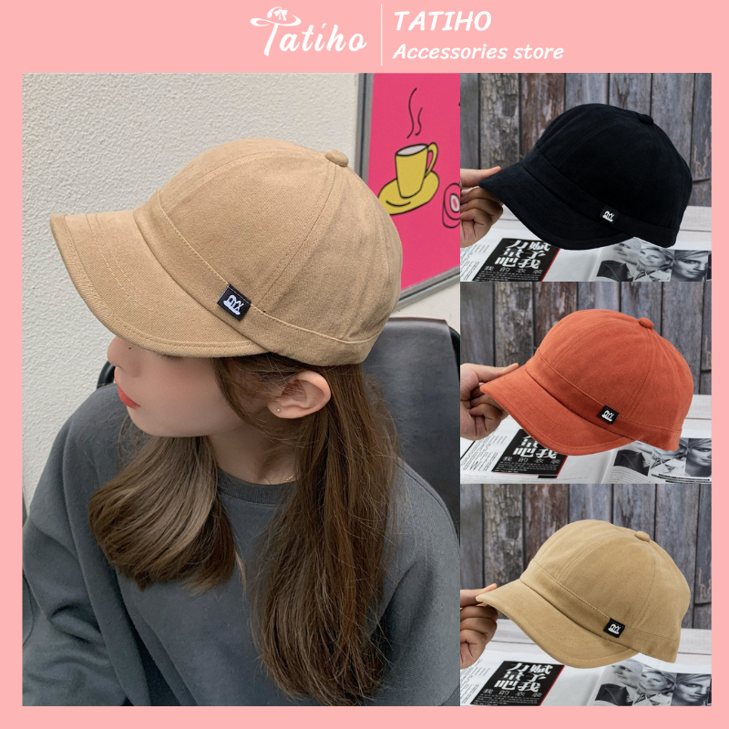 Mũ lưỡi trai unisex nam nữ, Nón kết chất cotton dày dặn họa tiết trơn phong cách đơn giản thời trang Hàn Quốc - Mã NV065