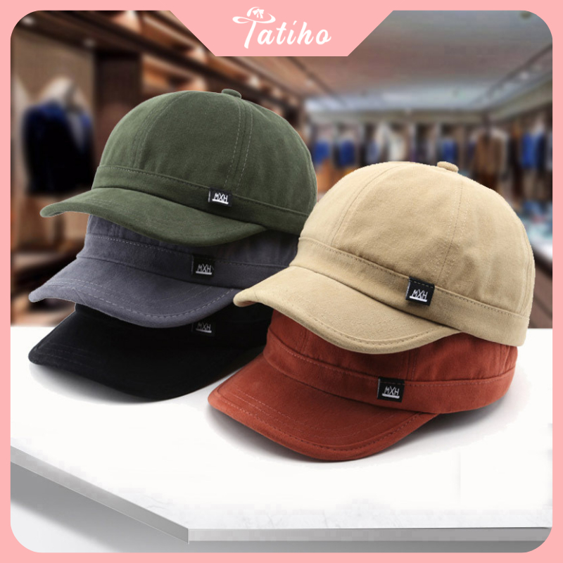 Mũ lưỡi trai unisex nam nữ, Nón kết chất cotton dày dặn họa tiết trơn phong cách đơn giản thời trang Hàn Quốc - Mã NV065