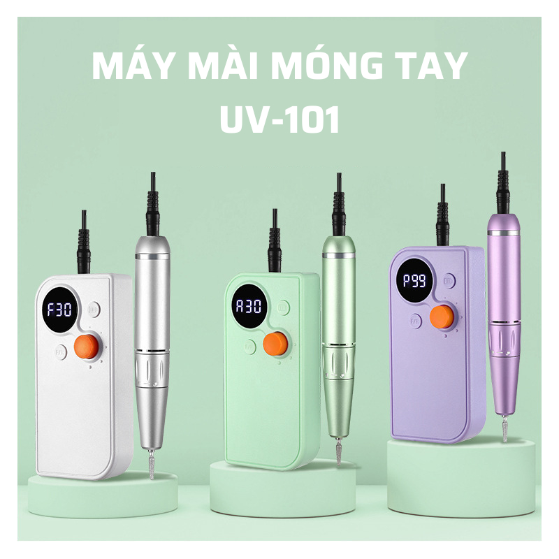 Máy Mài Nail MANICURE UV101, Máy Mài Móng Mài Bột Tích Điện Cầm Tay Cao Cấp- Bảo Hành 12 Tháng, Tặng Kèm Bồ Đầu Mài