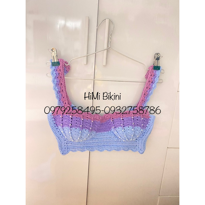 SET BIKINI MÓC LEN CÓ VỎ SÒ TÍM - HỒNG PHỐI MÀU có sẵn S M L