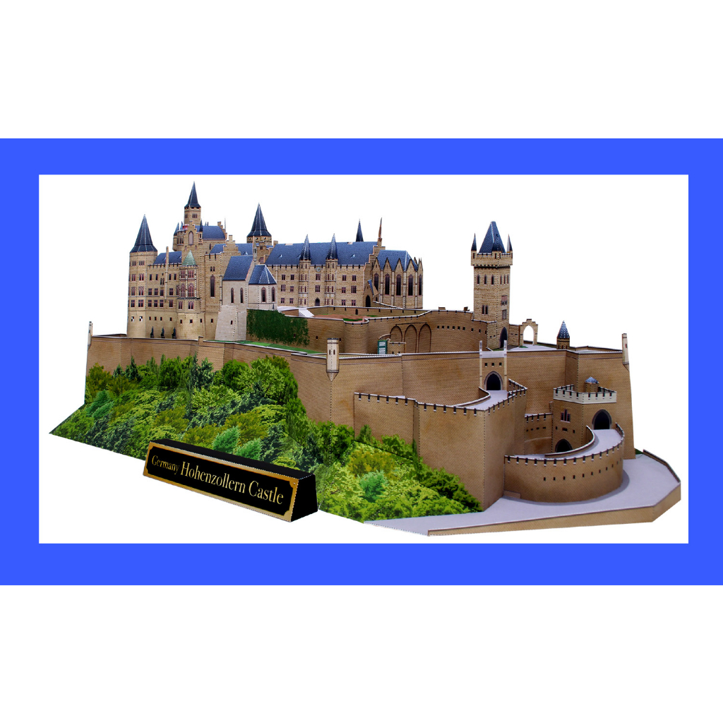 Bộ kit mô hình giấy 3D kiến trúc nước Đức - Lâu đài Hohenzollern