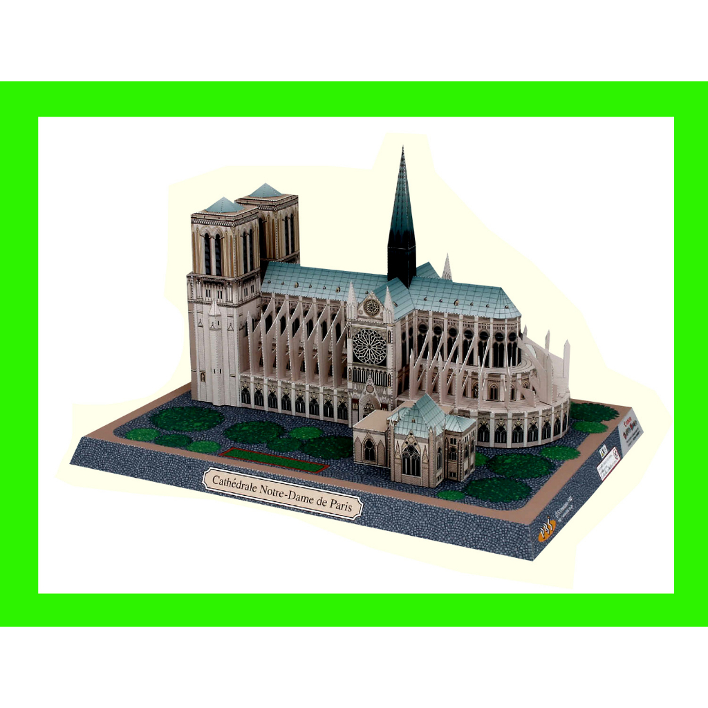 Bộ kit mô hình giấy 3D kiến trúc nước Pháp - Nhà thờ Đức Bà Paris