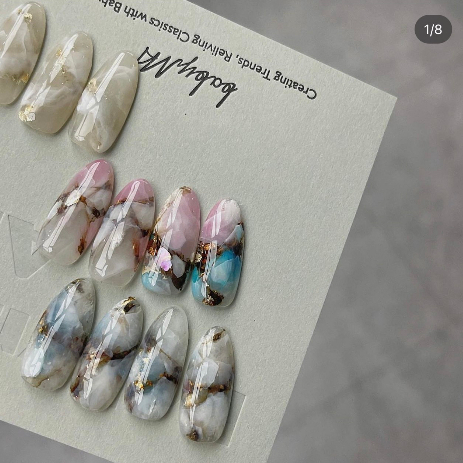 Màu nước vẽ vân đá Nail hũ tròn