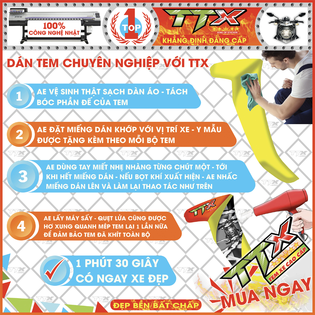Team Sirius Lửa Xám Đen Đẹp Tuyệt Vời - Chất Lượng Team Lửa Xe Đen Xám Sirius Cao Cấp - Mẫu Tem Sirius TTX
