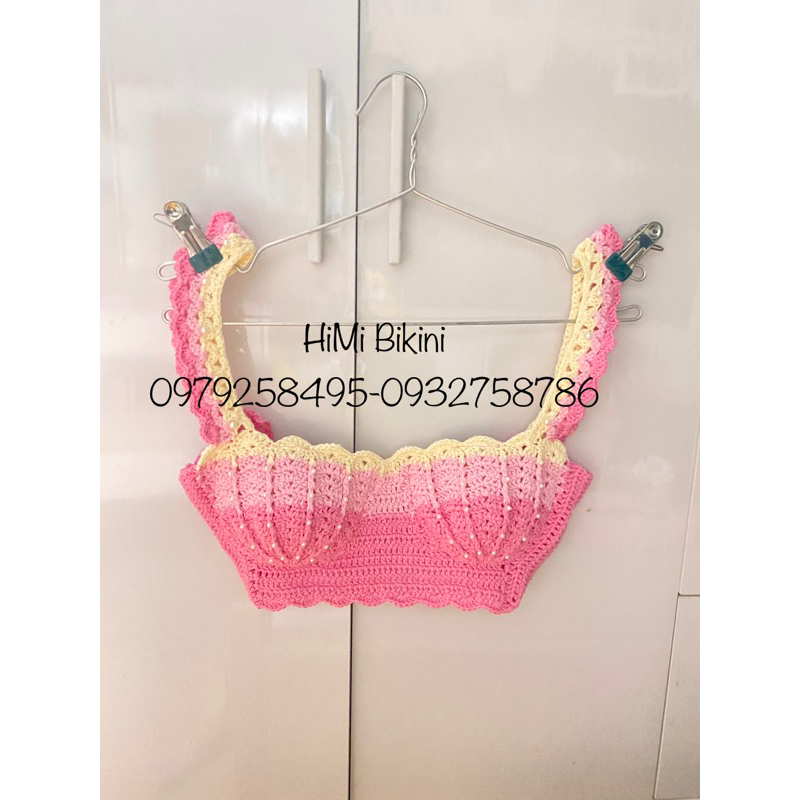 SET BIKINI MÓC LEN CÓ VỎ SÒ TÍM - HỒNG PHỐI MÀU có sẵn S M L