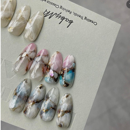 Màu nước vẽ vân đá Nail hũ tròn