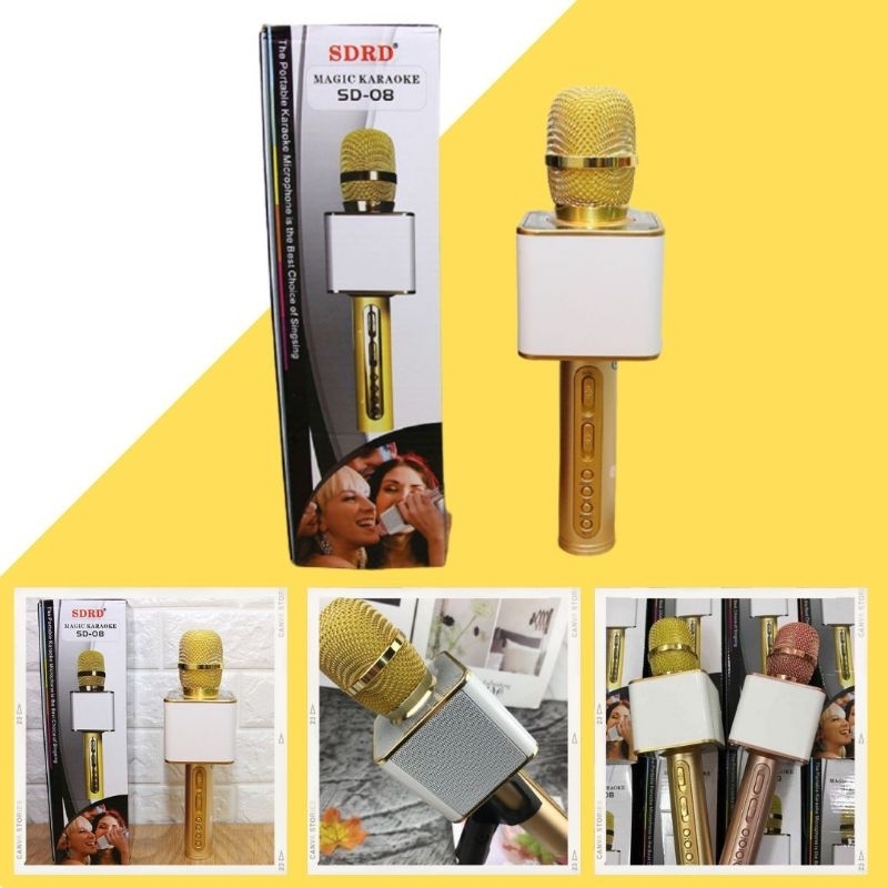 [ Siêu Rẻ]Micro Karaoke Bluetooth Sd 08 hát cực đã