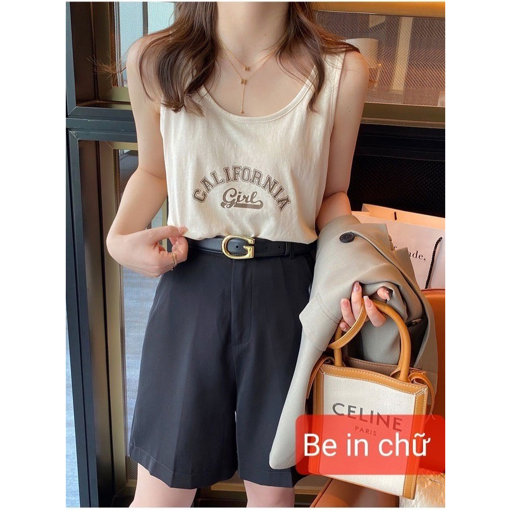 Áo thun ba lỗ in hình trẻ trung, áo thun ba lỗ NHALAM vải cotton xược mặc hè mát, trẻ trung