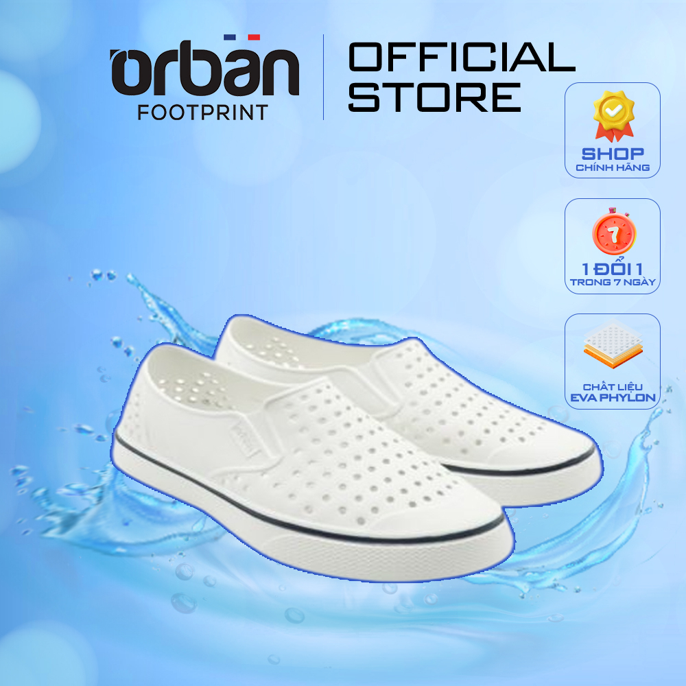 Giày lỗ Urban Footpritn EVA fylon Trắng Lé Xanh Chàm (D2201 AD5)