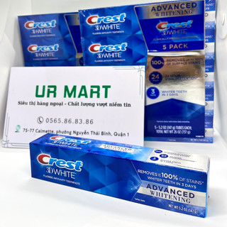 ( NHẬP KHẨU MỸ ) Kem Đánh Răng Crest 3D White Advanced Whitening 147gr